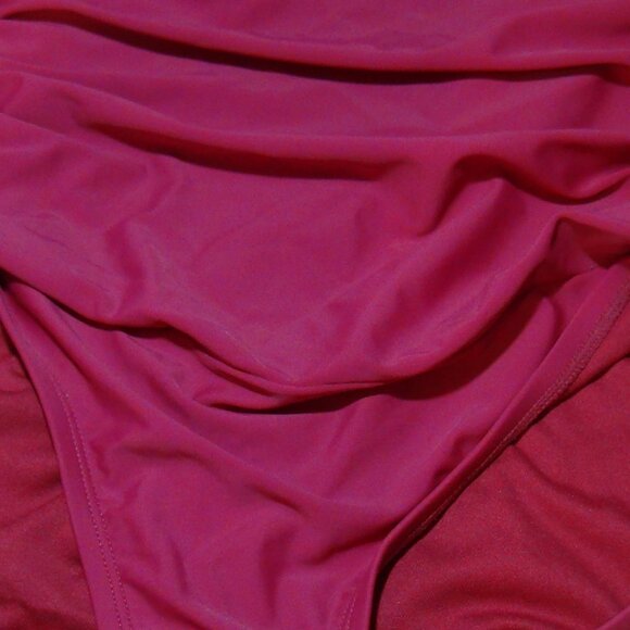 Shade & Shore Women's One Shoulder Twist Cut-out One Piece Swimsuit Purple M L - Picture 6 of 16